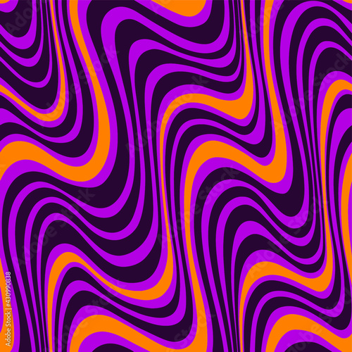 Abstract Wavy Lines Seamless Vector Pattern Isolated Background