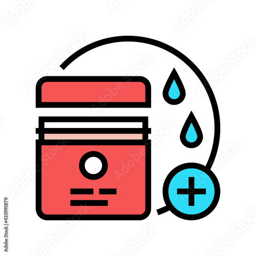 moisturizing cream color icon vector. moisturizing cream sign. isolated symbol illustration