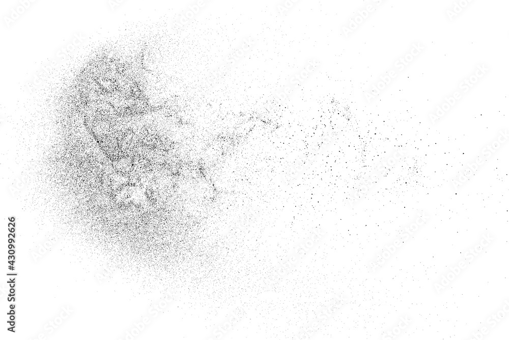 Distressed black texture. Dark grainy texture on white background. Dust overlay textured. Grain noise particles. Rusted white effect. Grunge design elements. Vector illustration, EPS 10. Distressed black texture. Dark grainy texture on white background. Dust overlay textured. Grain noise particles. Rusted white effect. Grunge design elements. Vector illustration, EPS 10.