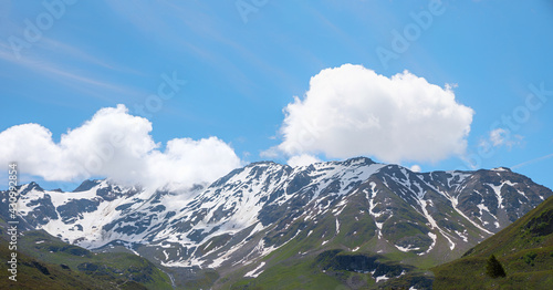 valley floor Dischma with Scaletta glacier mountain, switzerland photo