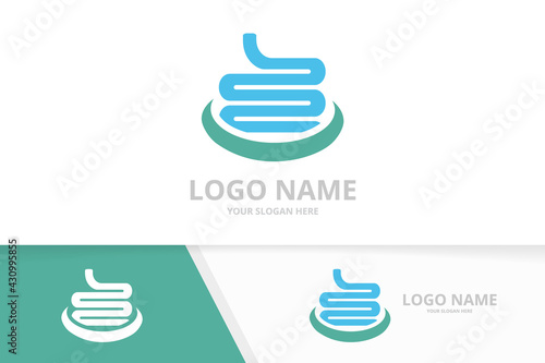 Business intestines logotype design template. Colon symbol or icon.