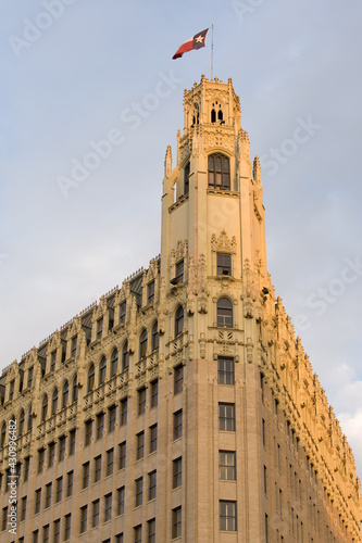 Gothic revival highrise in historical district of San Antonio, Texas #430996482