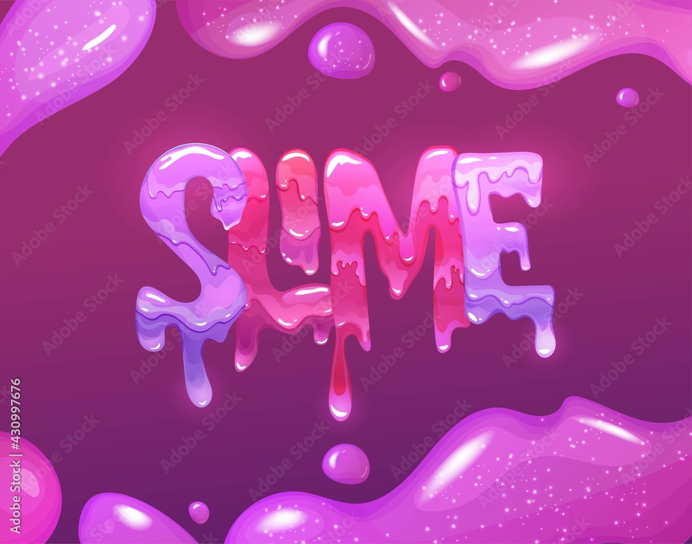 Slime hand lettering text. Bright jelly letters. Cartoon vector illustration. Slime hand lettering text. Bright jelly letters. Cartoon vector illustration.