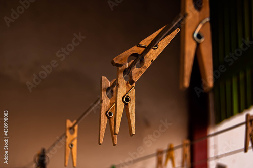 clothes drying on the clothesline