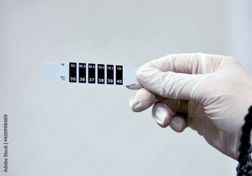 Fast Check Forehead Thermometer Strip. for Home or School. Reusable