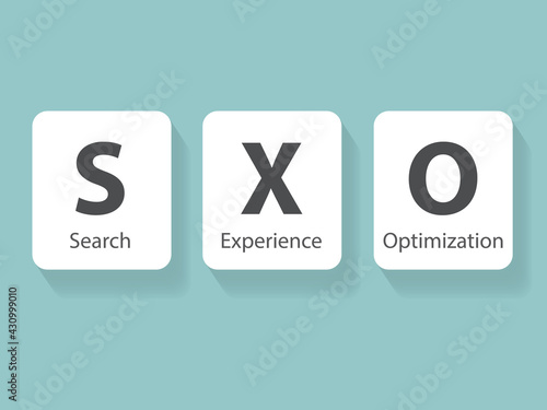SXO Search Experience Optimization concept  - vector illustration