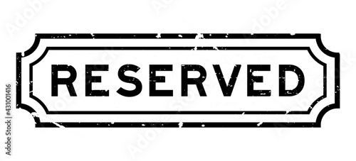 Grunge black reserved word rubber seal stamp on white background