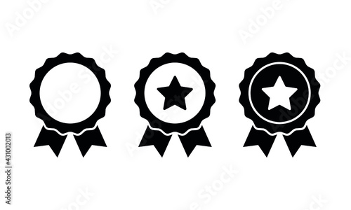 badges icons ,Rosette design concept,approval icons on white background