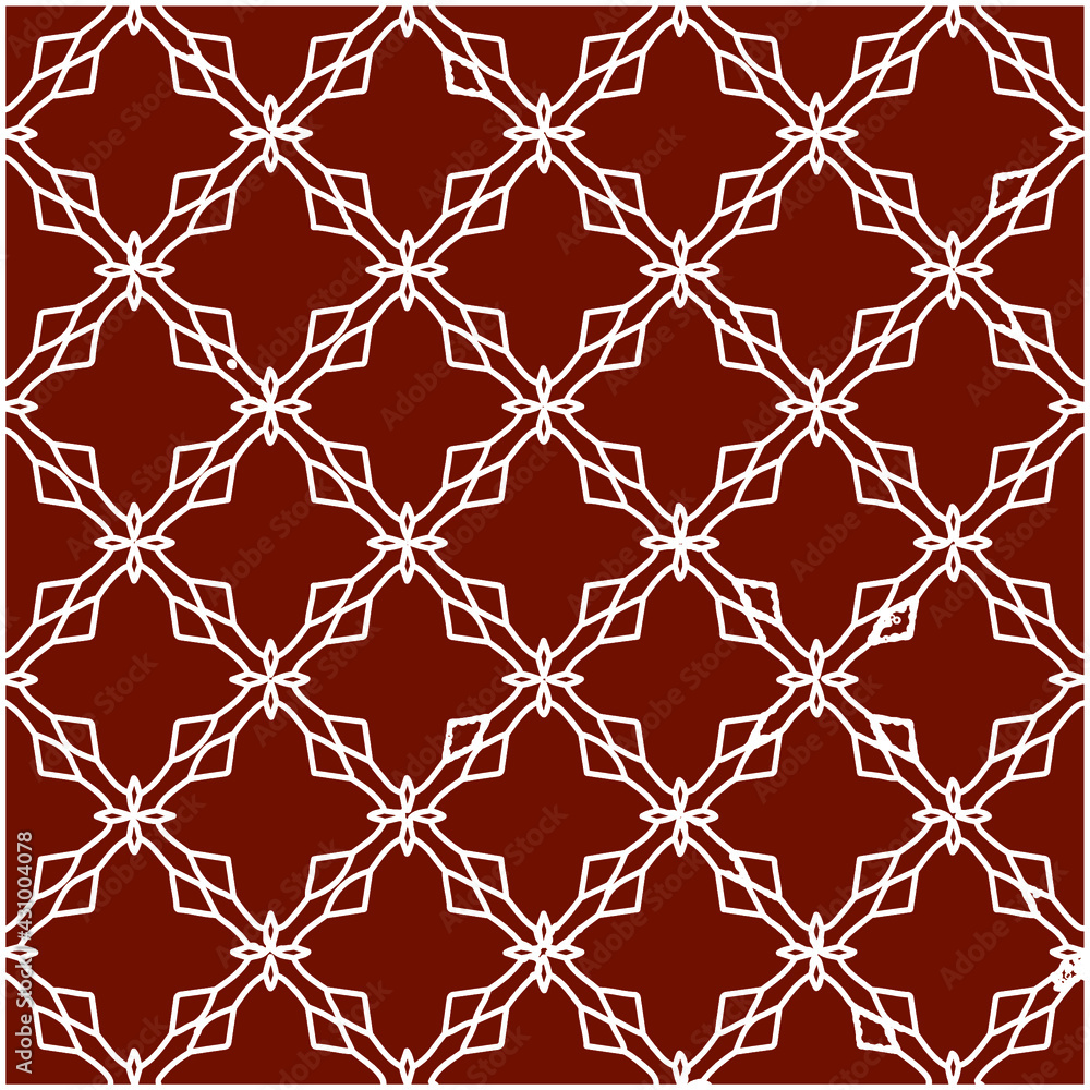 Fototapeta premium Geometric vector pattern with triangular elements. Seamless abstract ornament for wallpapers and backgrounds. red and white colors.