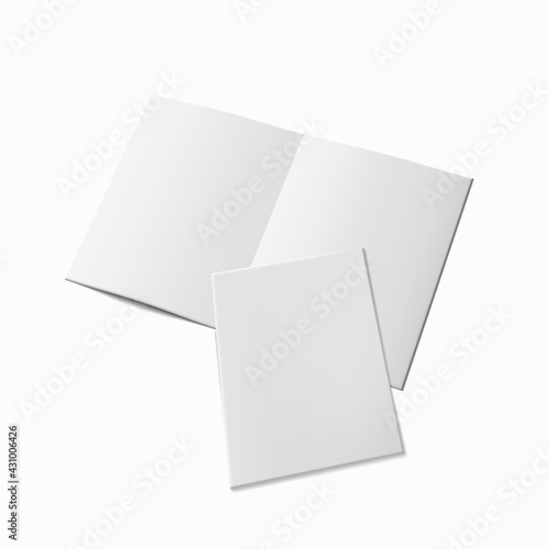 3D A4 Flier Or Leaflet Hald Fold