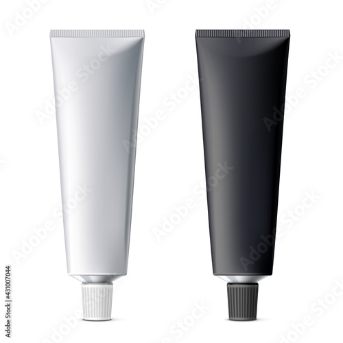 Clear Toothpaste White Plastic And Silver Tube