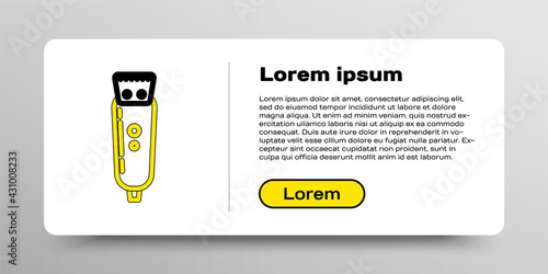 Line Electrical hair clipper or shaver icon isolated on white background. Barbershop symbol. Colorful outline concept. Vector