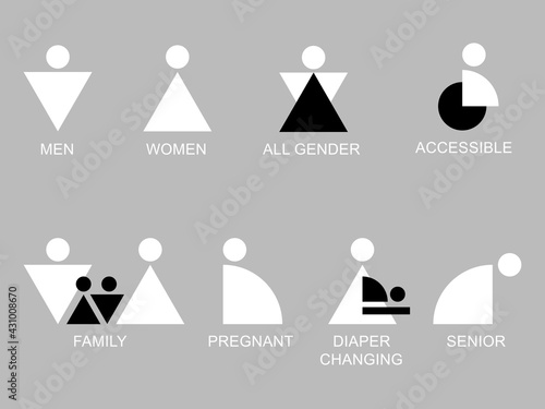 Toilet sign - man, woman, accessible and other