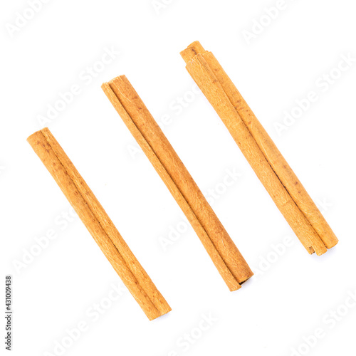 cinnamon sticks or dalchini sticks on white background 