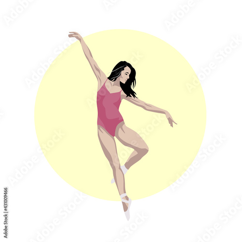 The girl is dancing ballet