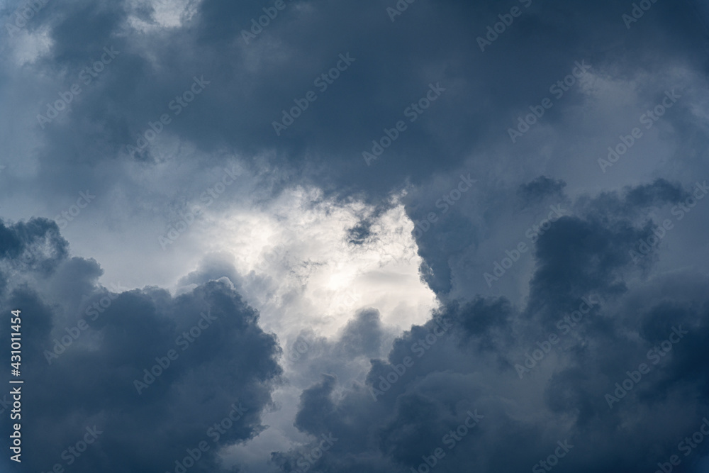 Dramatic cloudy sky as abstract background.