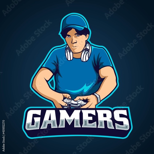 Gamer mascot esport logo design
