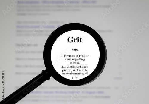 Fotografie Selective focus on word grit, word in a dictionary