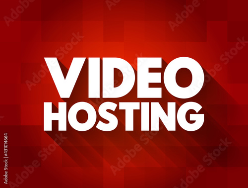 Video Hosting text quote, concept background