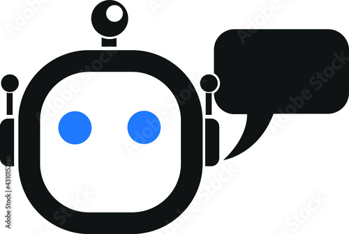 chat bot icon vector illustration, automatic message icon