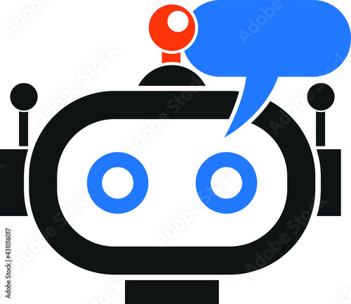 chat bot icon vector illustration, automatic message icon