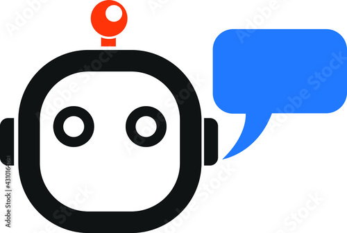 chat bot icon vector illustration, automatic message icon