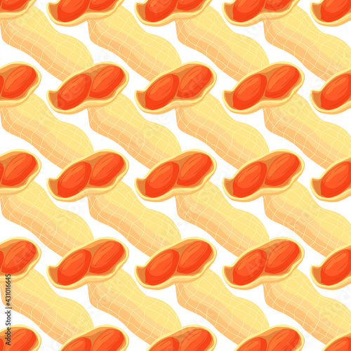 Illustration on theme big pattern identical types peanut