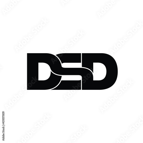 DSD letter monogram logo design vector