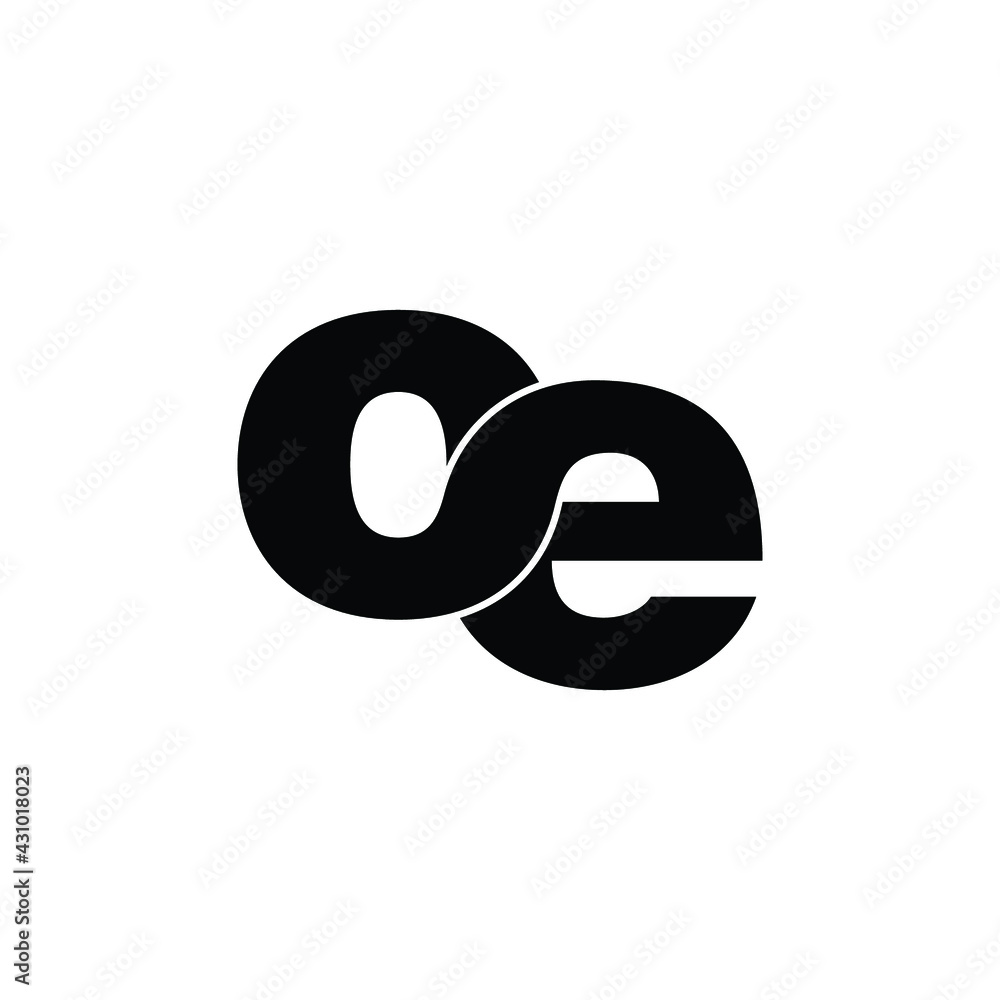 Letter OE simple logo design vector Letter OE simple logo design vector