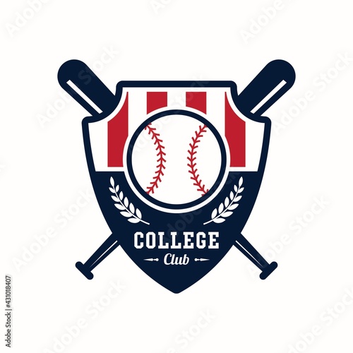 Baseball sport emblems college club 
