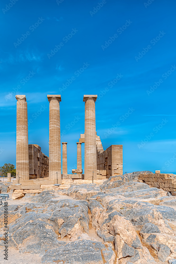 Rhodes Acropolis of Lindos Temple of Athena