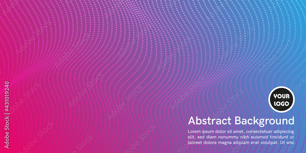 Fototapeta premium Modern bright dynamic wave lines. Abstract vector background.