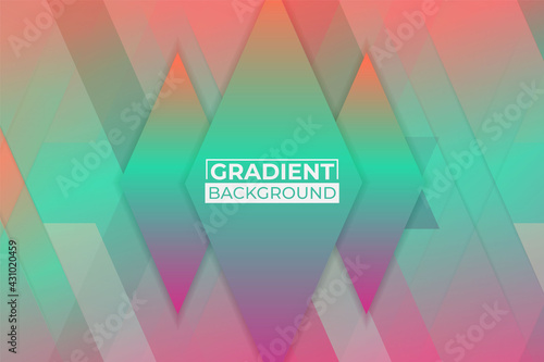 Abstract Diagonal Shiny Diamond Texture Gradient Purple, Green and Orange Background