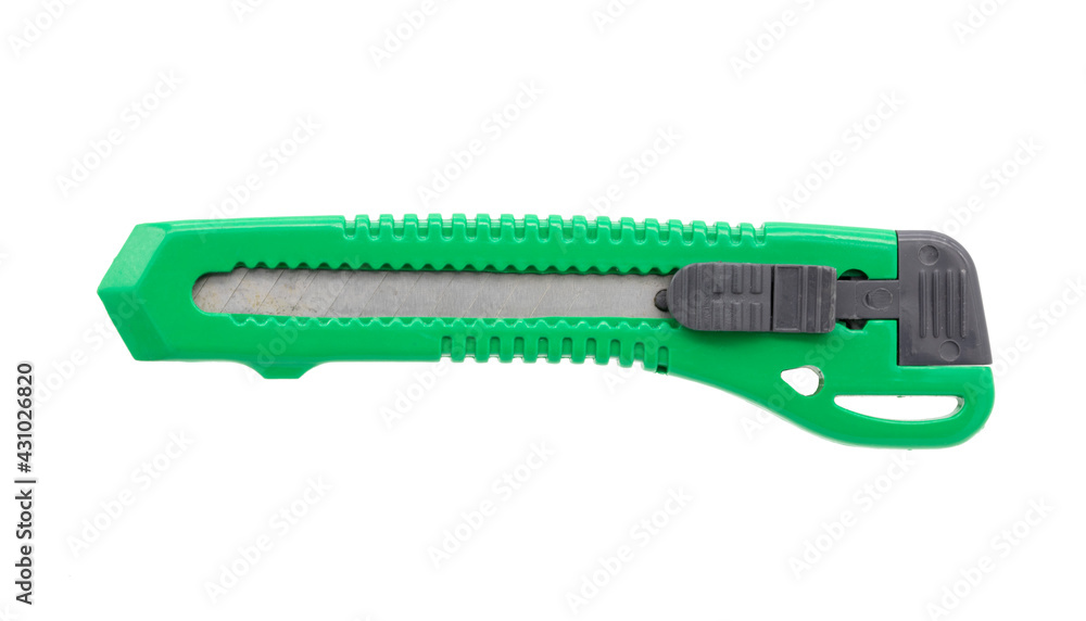 Green cutter isolated on white background Green cutter isolated on white background