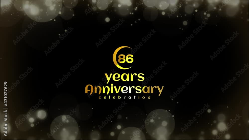 Celebration of 86 Years Anniversary Day Party , invitation Moments Gold Color Creative Logo Videos Celebration of 86 Years Anniversary Day Party , invitation Moments Gold Color Creative Logo Videos
