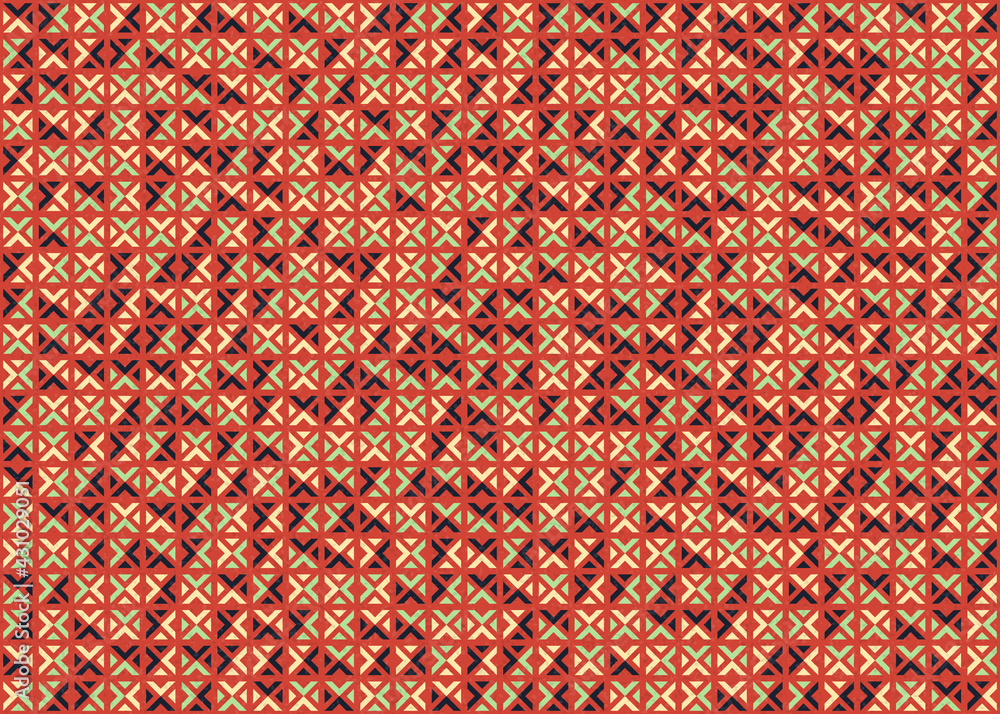 Fototapeta premium Abstract Geometric Pattern generative computational art illustration