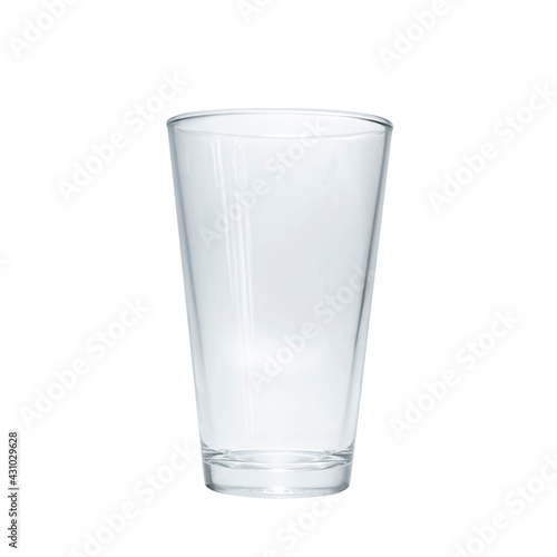 Long shape. Empty glass isolated