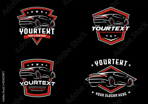 Set of Exotic car logo badge, emblem design template vector eps 10