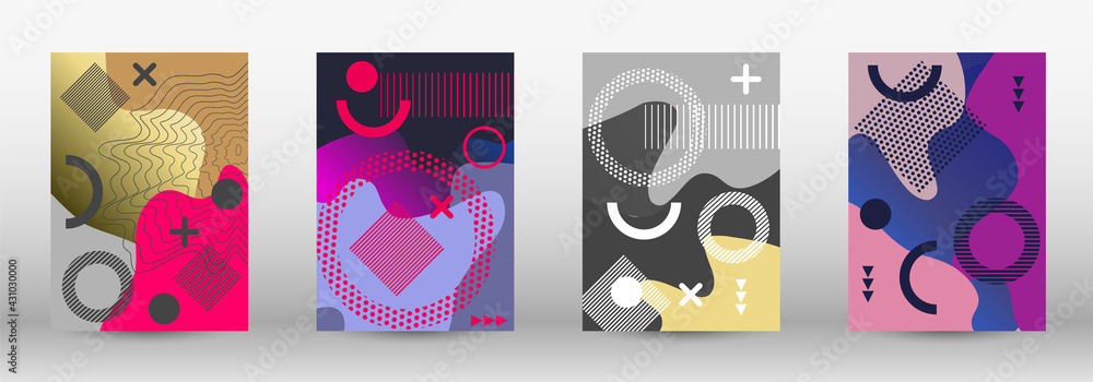 Modern abstract vector banner set. Trendy abstract vector illustration. Abstract elegant background. Creative vector banner illustration.