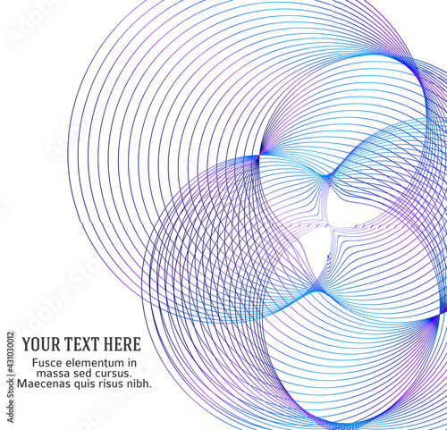 Design elements. Wave of many glittering lines. Abstract glow wavy stripes on white background isolated. Creative line art. Vector illustration EPS 10. Colourful waves with lines created using Blend