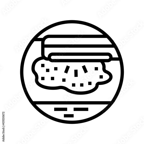 phototherapy treat line icon vector. phototherapy treat sign. isolated contour symbol black illustration