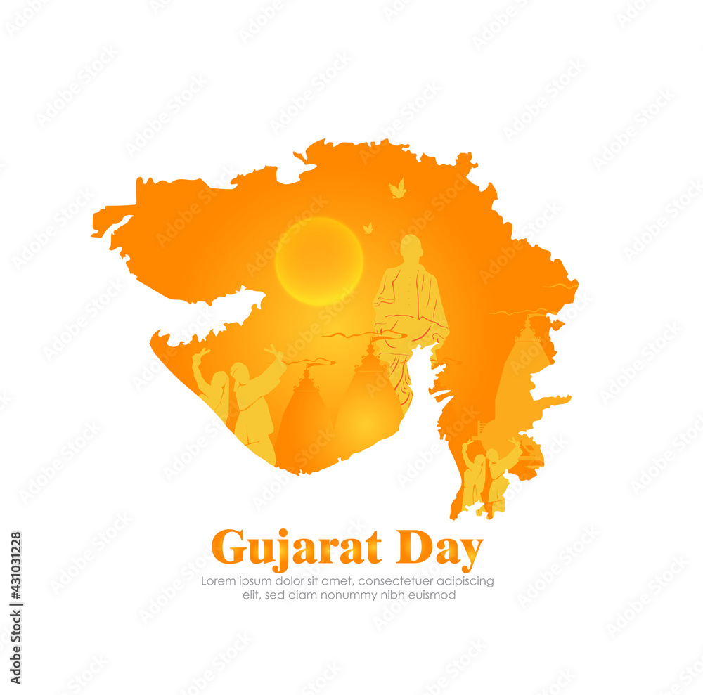 gujarat-day-celebration-gujarat-foundation-day-stock-vector-adobe-stock