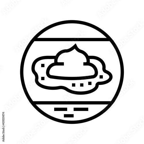 medical cream eczema treat line icon vector. medical cream eczema treat sign. isolated contour symbol black illustration