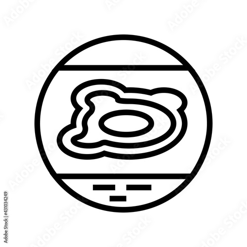 neurodermatitis eczema line icon vector. neurodermatitis eczema sign. isolated contour symbol black illustration