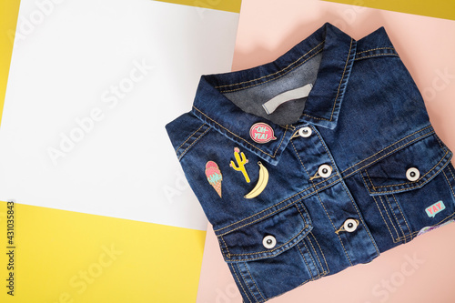 Fashion for little girls - a blue jean jacket photo