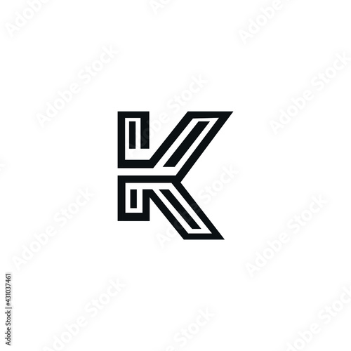 Initial K icon logo design vector modern style