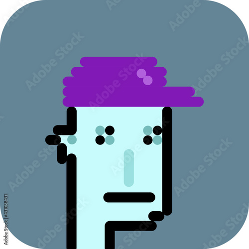 Crypto punk purple hat 