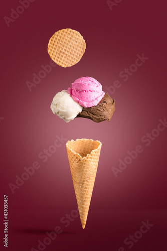 cono gelato artigianale - foto mockup
