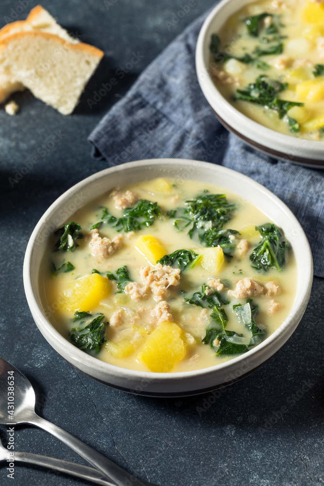 Homemade Potatoe and Sausage Toscana Soup