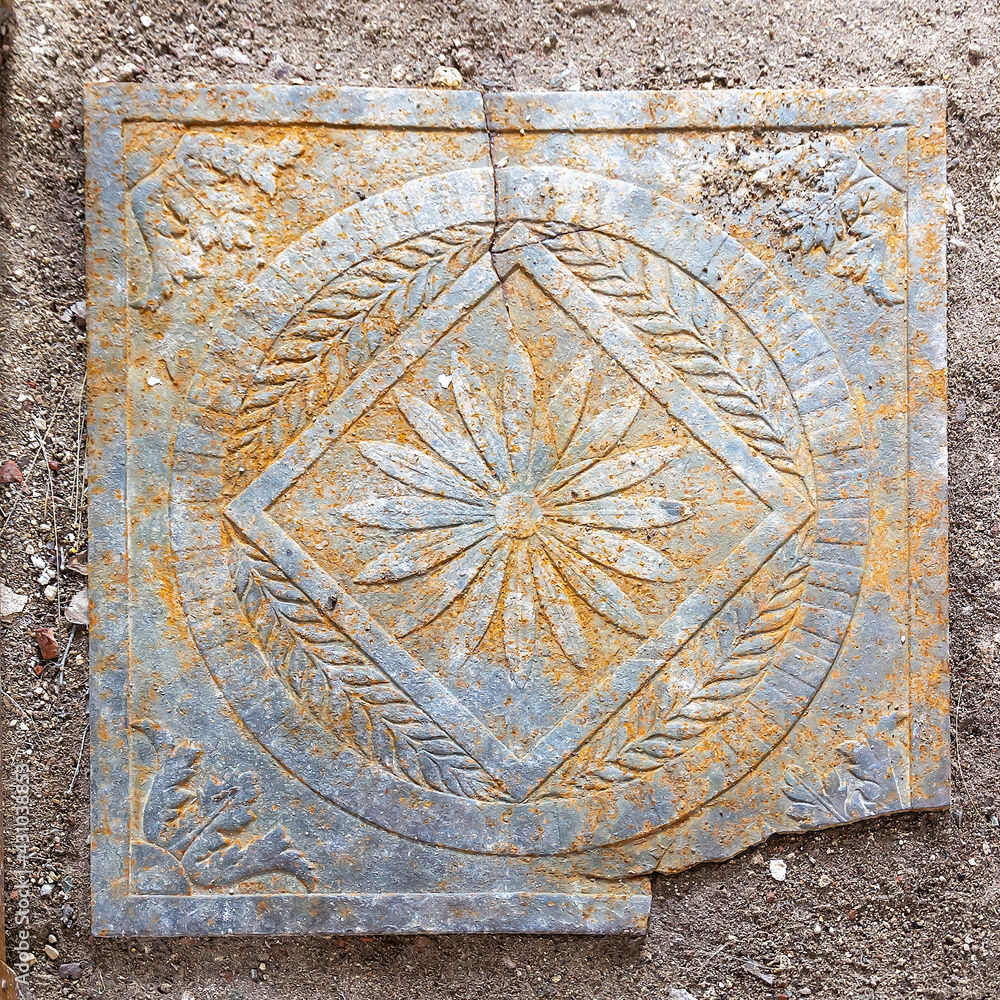 metal plate with a pattern
